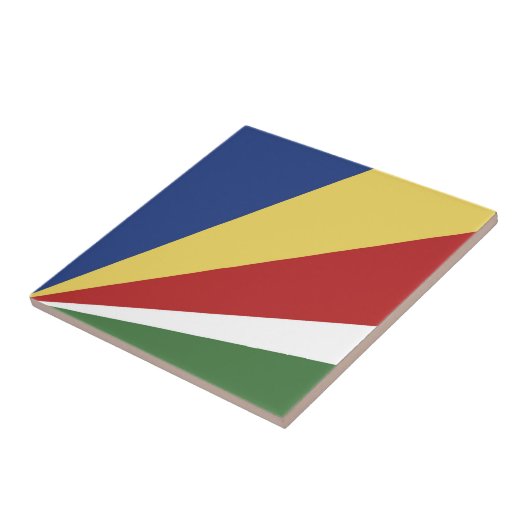 Seychellen-Flagge Fliese (Seite)