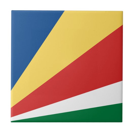 Seychellen-Flagge Fliese (Vorderseite)