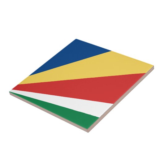 Seychellen-Flagge Fliese (Seite)