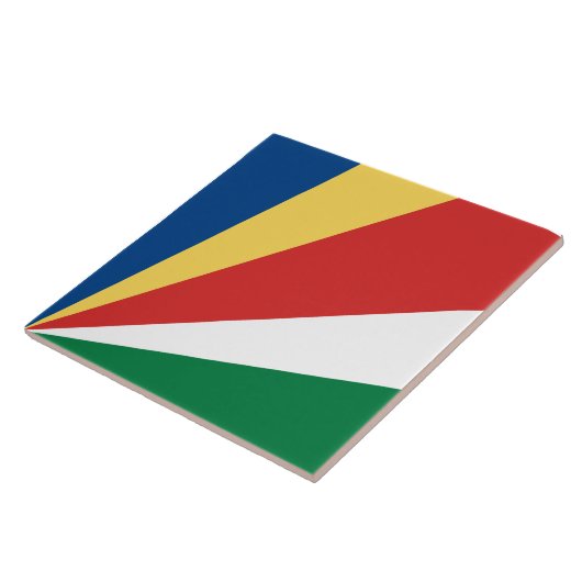 Seychellen-Flagge Fliese (Seite)