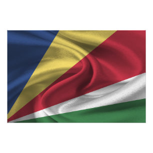 Seychellen-Flagge Fotodruck