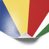 Seychellen-Flagge Fotodruck (Ecke)