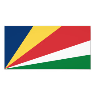 Seychellen-Flagge Fotodruck