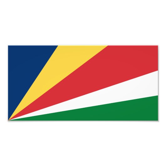 Seychellen-Flagge Fotodruck (Vorne)