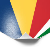 Seychellen-Flagge Fotodruck (Ecke)