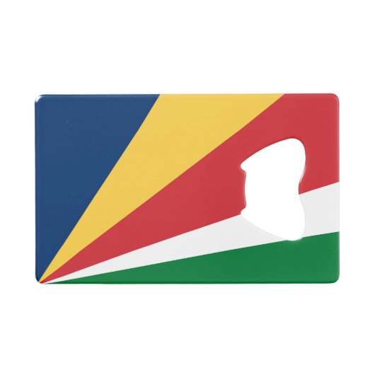 Seychellen-Flagge Geldbeutel Flaschenöffner (Vorderseite (Horizontal))