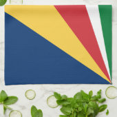Seychellen-Flagge Geschirrtuch (Gefaltet)