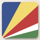 Seychellen-Flagge Getränkeuntersetzer (Vorderseite)
