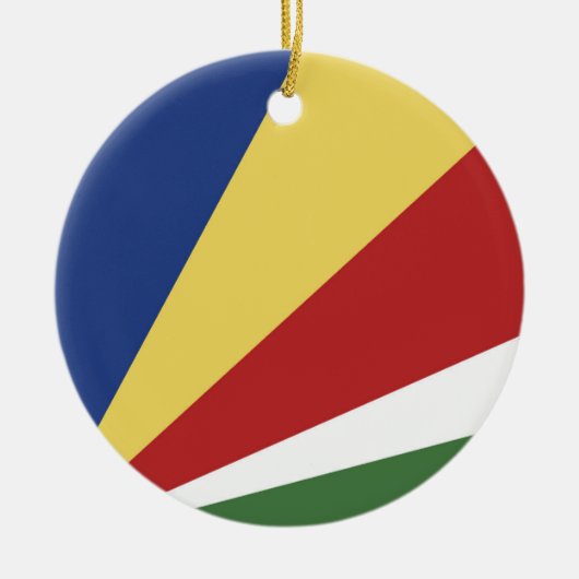Seychellen-Flagge Keramik Ornament (Vorne)