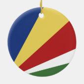Seychellen-Flagge Keramik Ornament (Hinten)