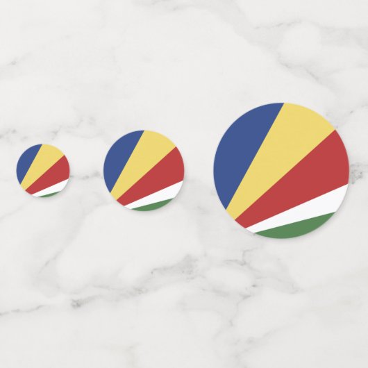 Seychellen-Flagge Konfetti (Vorderseiten)