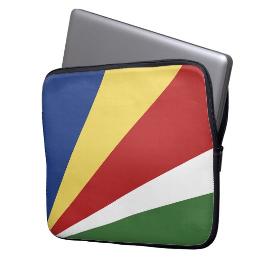 Seychellen-Flagge Laptopschutzhülle (Vorderseite Links)
