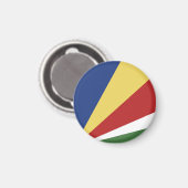 Seychellen-Flagge Magnet (Vorderseite/Rückseite)
