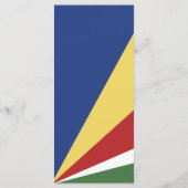 Seychellen-Flagge Menükarte (Rückseite)