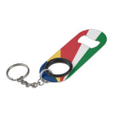 Seychellen-Flagge Mini Flaschenöffner (Vorderseite Schrägansicht)