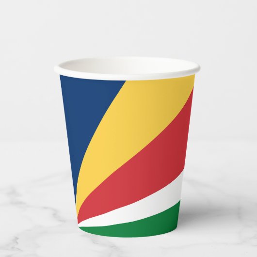 Seychellen-Flagge Pappbecher (Vorderseite)