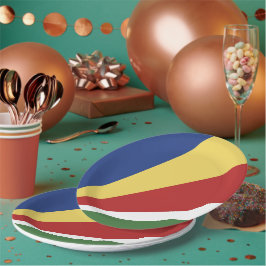 Seychellen-Flagge Pappteller