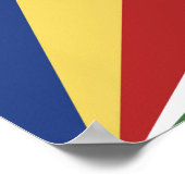 Seychellen-Flagge Poster (Ecke)