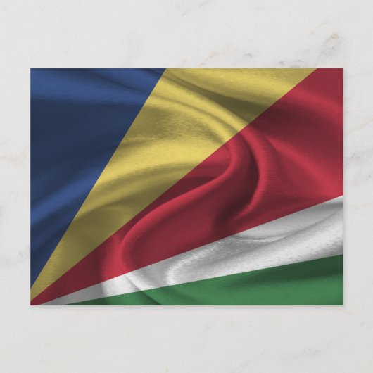 Seychellen-Flagge Postkarte (Vorderseite)