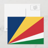 Seychellen-Flagge Postkarte (Vorne/Hinten)