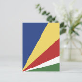 Seychellen-Flagge Postkarte (Stehend Vorderseite)
