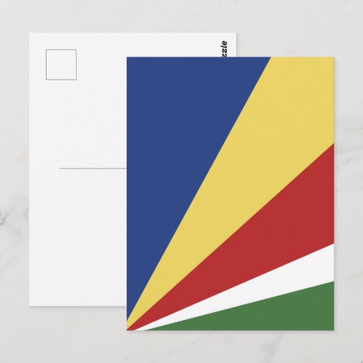 Seychellen-Flagge Postkarte (Vorne/Hinten)
