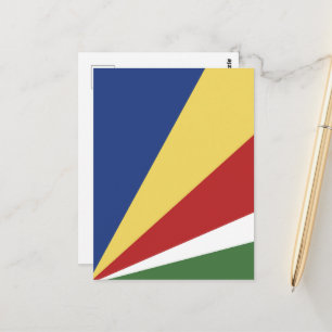 Seychellen-Flagge Postkarte