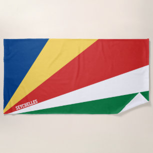 Seychellen-Flagge Prächtig Patriotisch Strandtuch