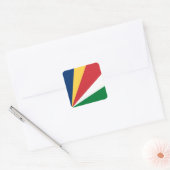 Seychellen-Flagge Quadratischer Aufkleber (Umschlag)
