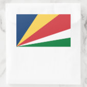 Seychellen-Flagge Rechteckiger Aufkleber (Tasche)
