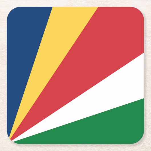 Seychellen-Flagge Rechteckiger Pappuntersetzer (Vorderseite)