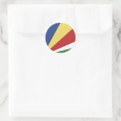 Seychellen-Flagge Runder Aufkleber (Tasche)
