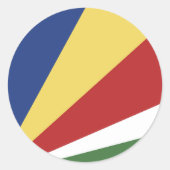 Seychellen-Flagge Runder Aufkleber (Vorderseite)