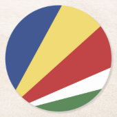 Seychellen-Flagge Runder Pappuntersetzer (Vorderseite)