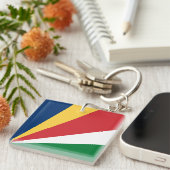 Seychellen-Flagge Schlüsselanhänger (Vorderseite rechts)