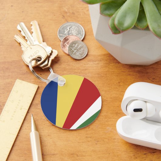Seychellen-Flagge Schlüsselanhänger (Schreibtisch)