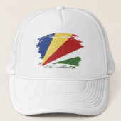 Seychellen-Flagge Truckerkappe (Vorderseite)