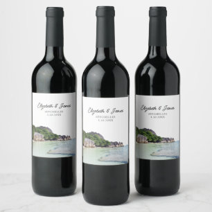 Seychellen-Gastgeschenk Hochzeit Weinetikett