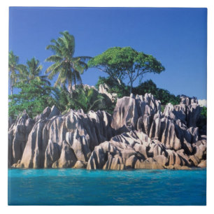 Seychellen. Ilot St. Pierre (bei Praslin Fliese