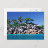 Seychellen. Ilot St. Pierre (bei Praslin) Postkarte (Vorne/Hinten)