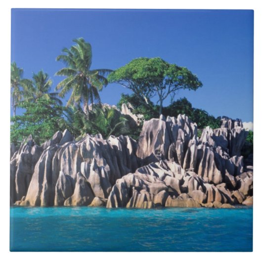 Seychellen. Ilot St. Pierre (in der Nähe von Prasl Fliese (Vorderseite)