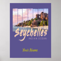Seychellen Indischer Ozean Vintager Sonnenuntergan