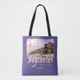 Seychellen Indischer Ozean Vintager Sonnenuntergan Tasche