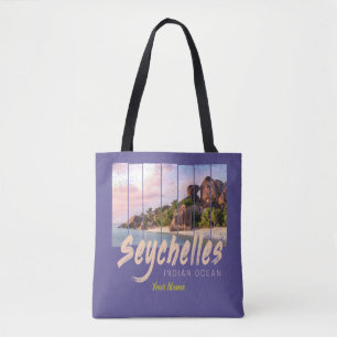 Seychellen Indischer Ozean Vintager Sonnenuntergan Tasche