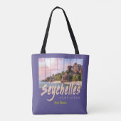 Seychellen Indischer Ozean Vintager Sonnenuntergan Tasche (Rückseite)