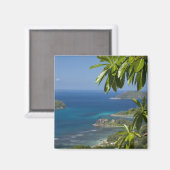 Seychellen, Insel Mahe. Western Küste Magnet (Vorderseite/Rückseite)