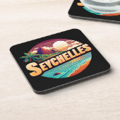 Seychellen Inseln Indischer Ozean Getränkeuntersetzer (Linke Seite)