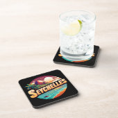 Seychellen Inseln Indischer Ozean Getränkeuntersetzer (Rechte Seite)