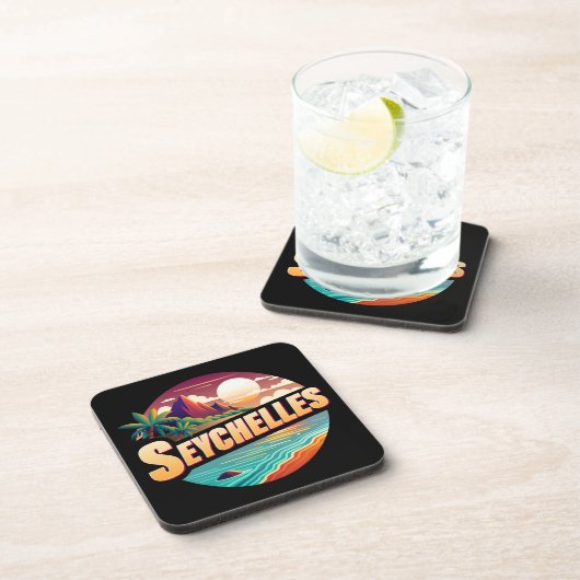 Seychellen Inseln Indischer Ozean Getränkeuntersetzer (Rechte Seite)