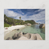 Seychellen, La Digue Island, L'Gewerkschaft Anwese Postkarte (Vorderseite)